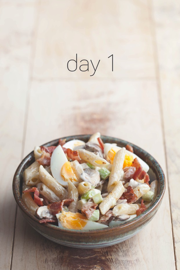 Surviving at Uni | Day 1 : Bacon and Egg Pasta Recipe | noshbooks.com